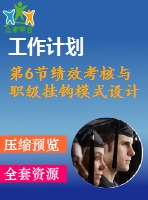 第6節(jié)績效考核與職級掛鉤模式設計