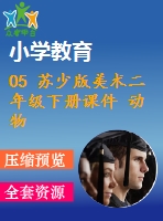 05 蘇少版美術二年級下冊課件 動物朋友（二）-教學課件含教案