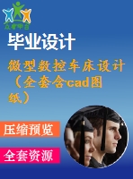 微型數(shù)控車床設(shè)計(jì)（全套含cad圖紙）