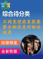 不同類型前置段塞聚合物濃度對(duì)驅(qū)油效果影響研究.pdf