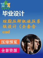 瓊脂壓榨機(jī)液壓系統(tǒng)設(shè)計(jì)（全套含cad圖紙）