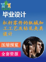 杠桿零件的機械加工工藝及鉆孔夾具設(shè)計（全套cad圖紙+設(shè)計說明書）