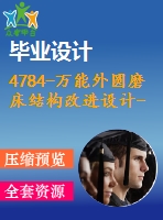 4784-萬(wàn)能外圓磨床結(jié)構(gòu)改進(jìn)設(shè)計(jì)--高速磨頭無(wú)軸電機(jī)設(shè)計(jì)【機(jī)械畢業(yè)設(shè)計(jì)全套資料+已通過(guò)答辯】