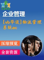 [vb畢設(shè)]物流管理系統(tǒng)ac