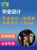 畢業(yè)設(shè)計--框架宿舍樓設(shè)計（含cad圖紙）