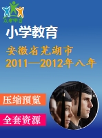 安徽省蕪湖市2011—2012年八年級(jí)下期末模擬試卷及答案