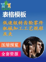 低速級斜齒輪零件機械加工工藝規(guī)程及夾具設計【課程設計】【優(yōu)秀】【通過答辯】