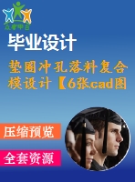 墊圈沖孔落料復(fù)合模設(shè)計(jì)【6張cad圖紙+說明書】