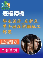 畢業(yè)設(shè)計_反鏟式單斗液壓挖掘機(jī)工作裝置設(shè)計及其運動分析設(shè)計