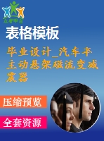 畢業(yè)設(shè)計(jì)_汽車半主動(dòng)懸架磁流變減震器的設(shè)計(jì)及仿真設(shè)計(jì)