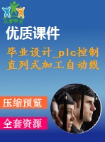 畢業(yè)設(shè)計_plc控制直列式加工自動線設(shè)計